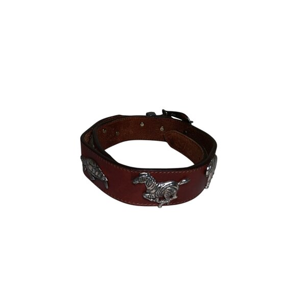 VTG Honest Leather Belt 28 60407 Zoo Animals Up to 29\